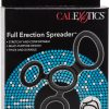 Full Erection Spreader Silicone Erection And Scrotum Enhancer Cock Ring Black