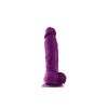 Coloursoft 5in Silicone Dildo With Balls- Purple