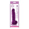 Coloursoft 5in Silicone Dildo With Balls- Purple