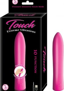 Touch Extreme Vibrations Touch Activited Silicone Vibe Waterproof Pink 5 Inch