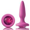 Glams Mini Silicone Anal Plug - Pink Gem