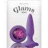 Glams Mini Silicone Anal Plug - Purple Gem