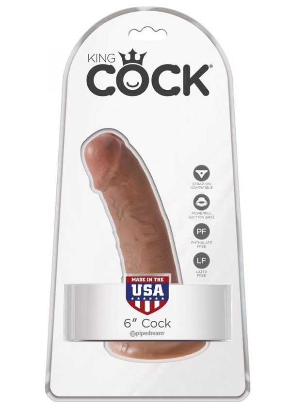 King Cock Realistic Dildo Waterproof Tan 6 Inch