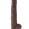 King Cock Realistic Dildo With Balls Brown 14 Inch