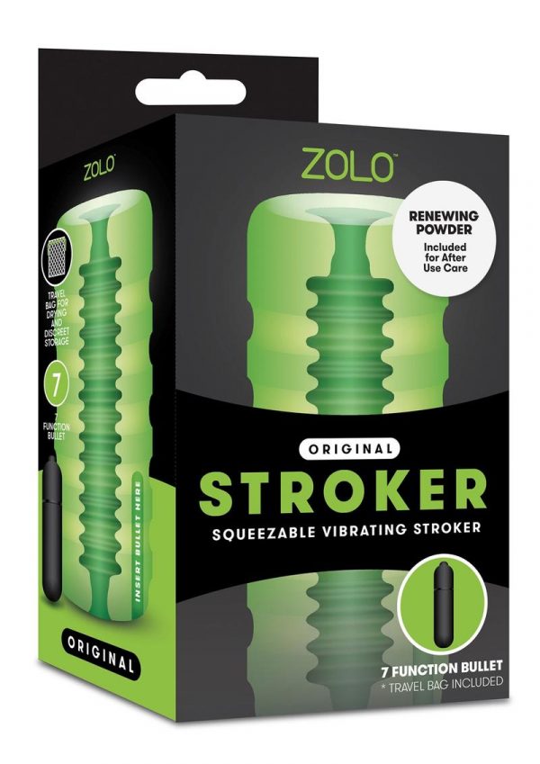 Zolo Original Stroker Squeezable Vibrating Masturbator Stroker Green