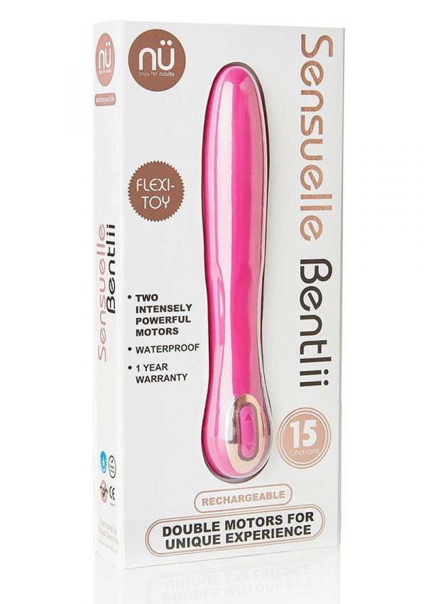 Bentlii 15-function Dual Motor USB Rechargeable Silicone Vibrator Waterproof Magenta