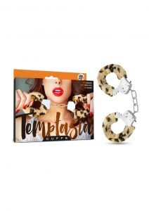 Temptasia Cuffs Adjustable Furry Hand Cuffs With Keys Leopard Print