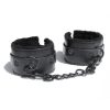 Sex And Mischief Shadow Fur Handcuffs Black