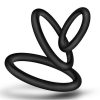Performance VS4 Pure Premium Silicone Waterproof Cockring 3 Piece Set Black