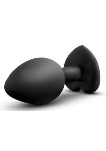 Temptasia Bling Silicone Anal Plug Small Black 3 Inch