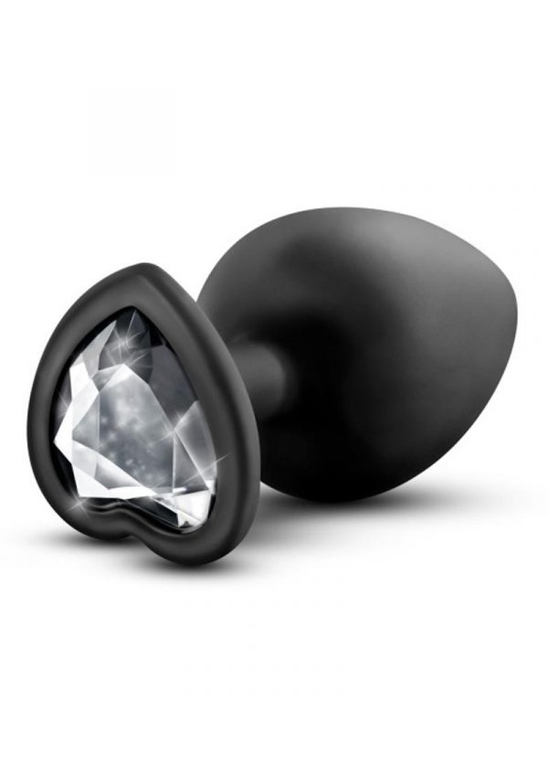 Temptasia Bling Silicone Anal Plug Large Black 3.75 Inch