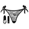 Pleasure Panty Wireless Remote Control Silicone USB Rechargeable Bullet Waterproof Black