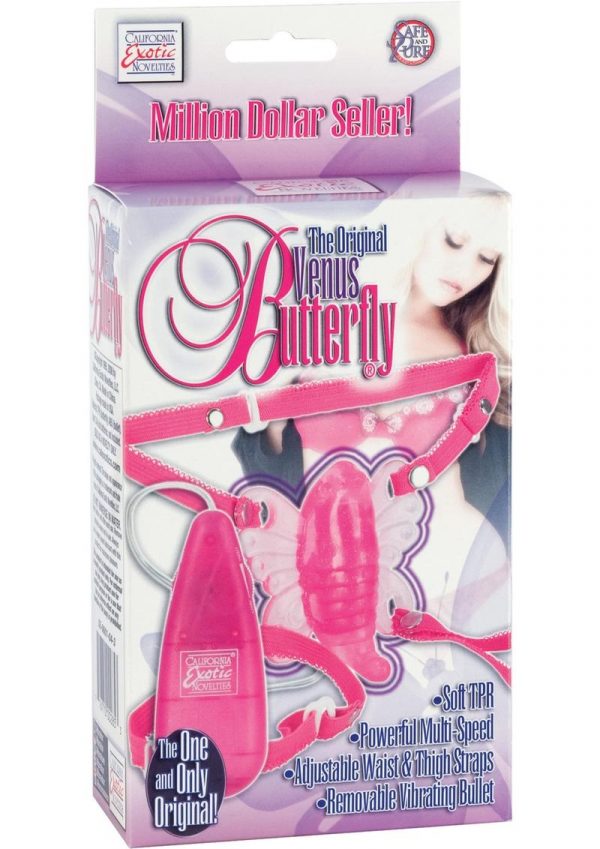 THE ORIGINAL VENUS BUTTERFLY WITH REMOVABLE VIBRATIG BULLET PINK