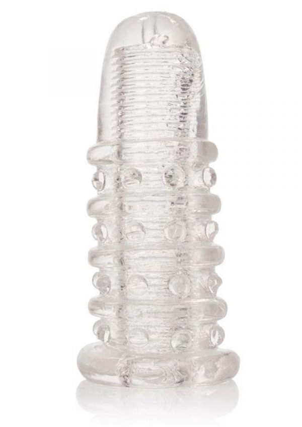 Universal Stimulator Multi Purpose Sleeve And Masturbator Reversible 4.5 Inch Clear