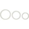 Tri Rings Glow In The Dark Cock Ring Set White