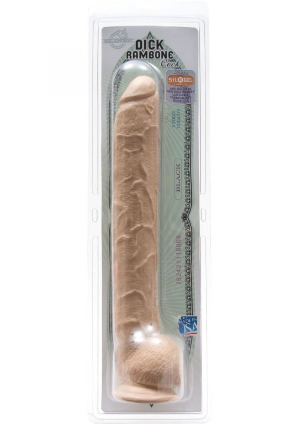 Dick Rambone Cock Sil A Gel 17 Inches Flesh