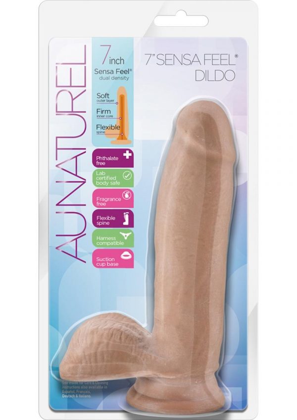 Au Naturel Sensa Feel Dildo 7 inch Non Vibrating Suction Cup