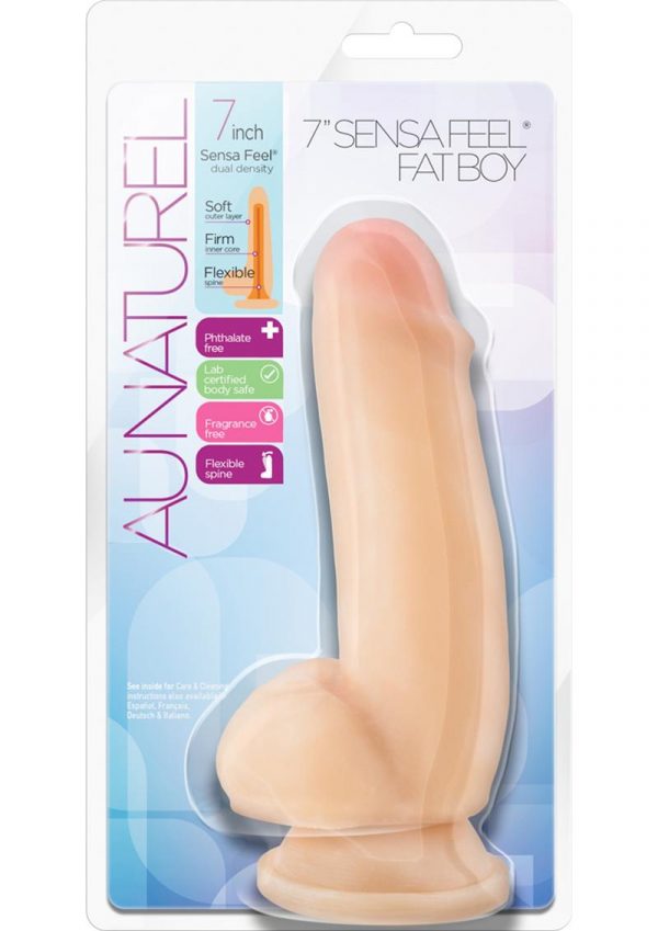 Au Naturel Sensa Feel Fat Boy 7inch Realistic Dildo Non Vibrating