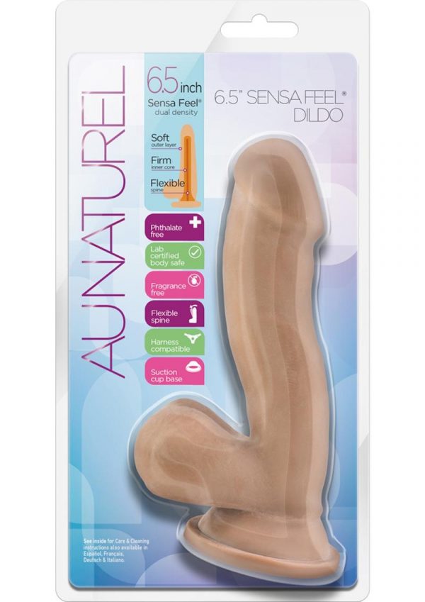 Au Naturel Sensa Feel Dildo 6.5 Flesh Non Vibrating