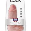 King Cock Chubby Realistic Dildo With Balls Flesh 9 Inch