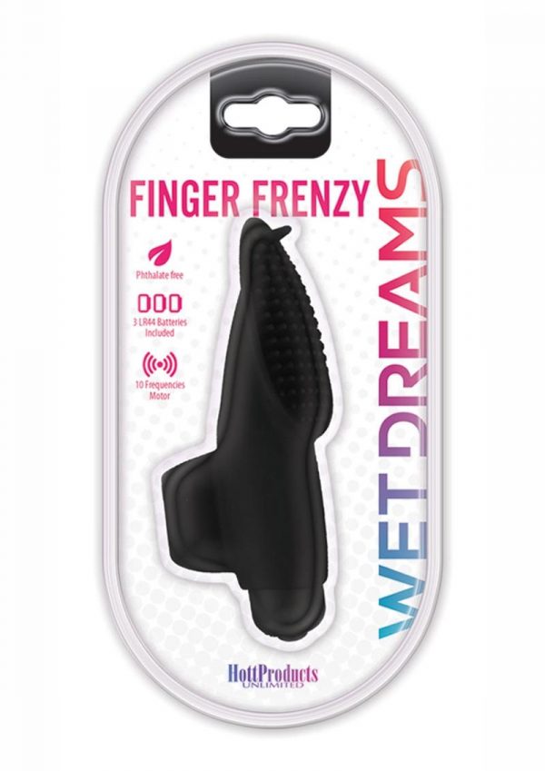 Wet Dreams Finger Frenzy Play Vibe Waterproof Black