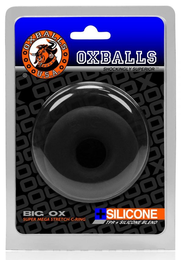 Big Ox Super Mega Stretch Silicone Cock Ring Black Ice