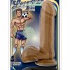 Loverboy Soccer Realistic Vibrating Cock Mocha 8 Inches