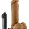 Loverboy Soccer Realistic Vibrating Cock Mocha 8 Inches