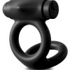 Sir Richards Control Vibe Cock And Ball Cock Ring Silicone Rechargeable Waterproof Black