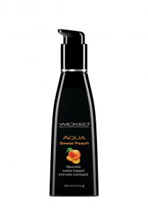 Wicked Aqua Flavored Water Based Lubricant Sweet Peach 4 Ounce