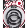 Ringo Pro X3 Silicone Cock Rings Set Waterproof Black 3 Piece Pack