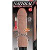 Natural Realskin Hot Cock 3 Dildo Waterproof Brown 8 Inch