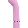 Pillow Talk Racy Silicone Mini Massager USB Rechargeable With Swarovski Crystal Pink 5 Inch