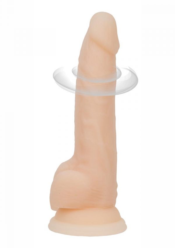 Naked Addiction Rotating and Vibrating Silicone Dong USB Rechargeable Flesh 8 Inch