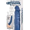 The Greatest Extender Penis Sleeve Silicone Realistic Waterproof Blue 7.5 Inch