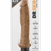 Dr. Skin Cock Vibe 8 Realistic Vibrator Splashproof Mocha 9.75 Inch