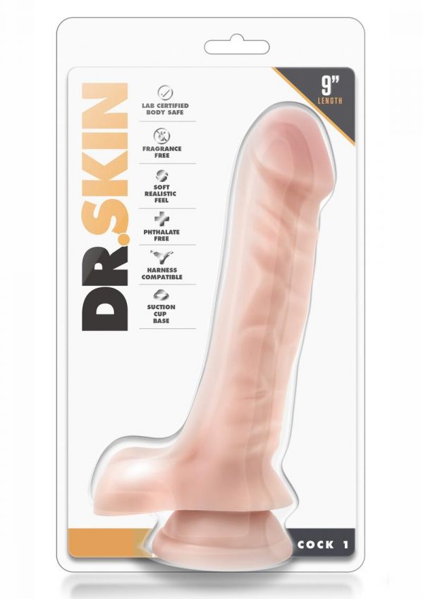 Dr. Skin Cock 1 Realistic Dildo Beige 9 Inch