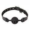 Saffron Breathable Silicone Ball Gag Black