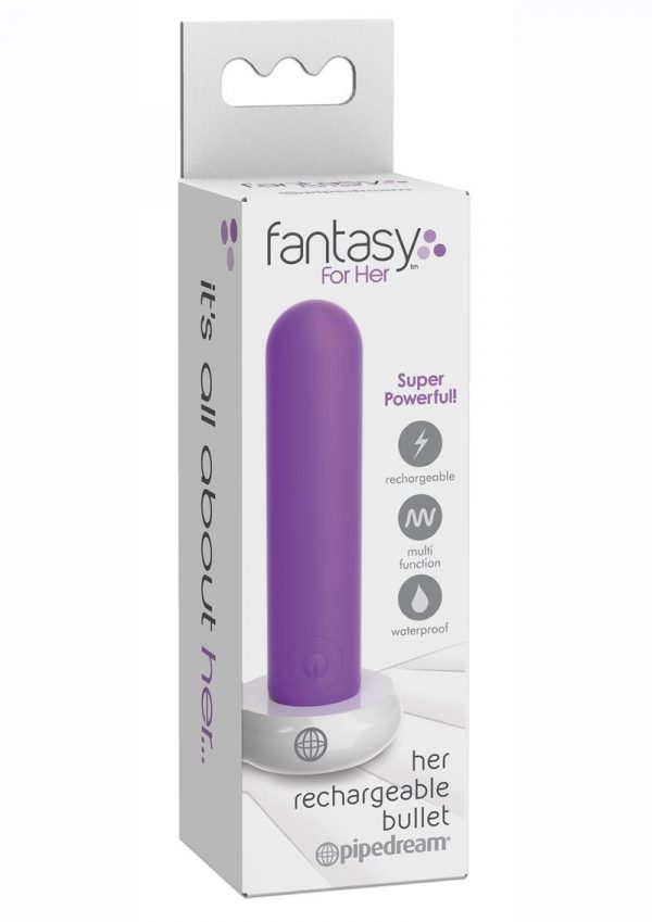 Fantasy For Her Rechargeable Bullet Vibrator Waterproof Multi Speed Purple