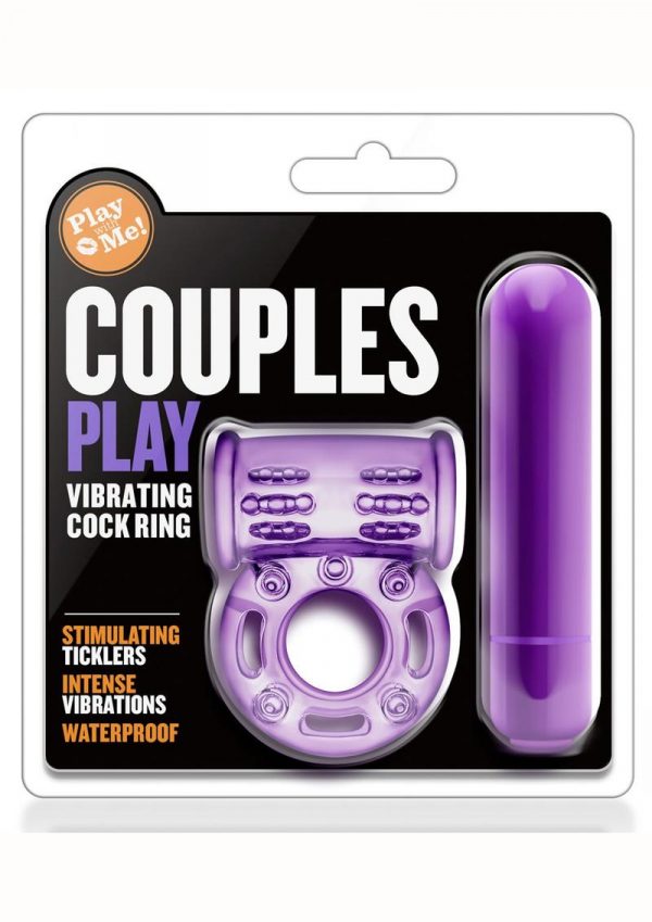 Play With Me Couples Play Cock Ring Vibrating - Purple