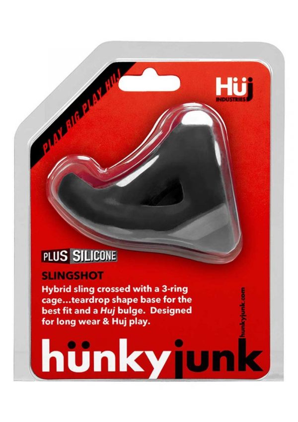 Hunkyjunk Slingshot 3 Ring Teardrop Silicone Blend C-Ring Tar