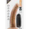Dr Skin Dr Dave Dildo 7in Vibrating With Wired Remote - Caramel