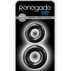 Renegade Double Stack Black Cock Ring Set Non-Vibrating