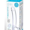Glas Realistic Curved Glass G Spot Dildo 7 Inches Clear