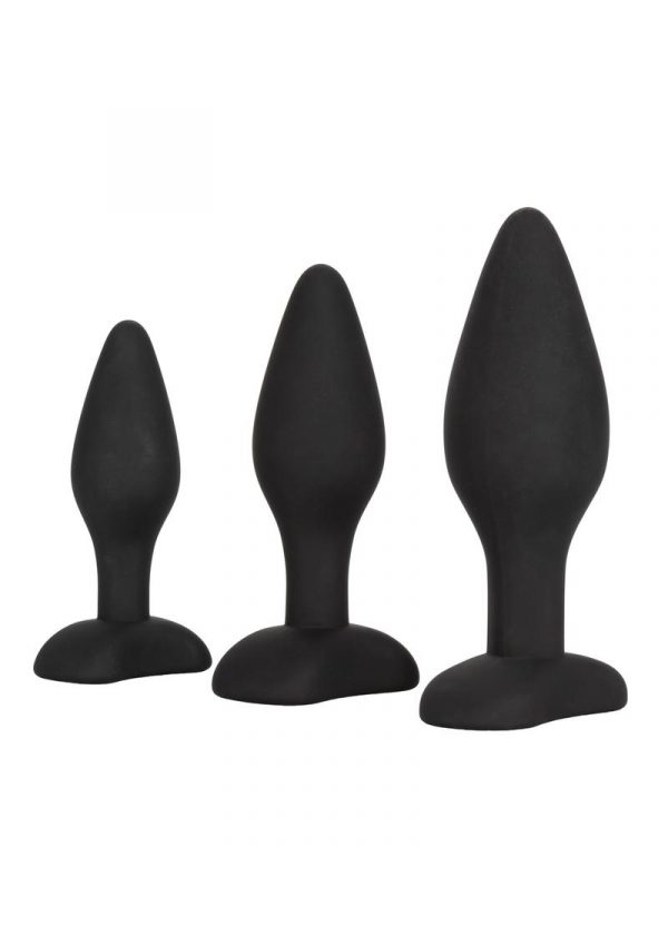 Silicone Anal Exerciser Kit Anal Plugs Waterproof Black