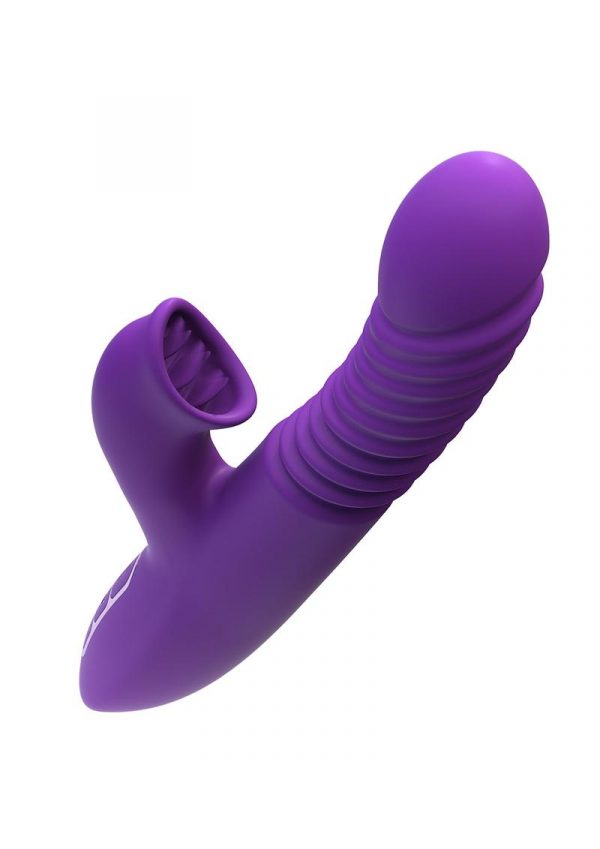 Fantasy For Her Ultimate Thrusting Clit Stimulate Her Rechargeable Waterproof Purple