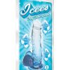 Shades Gradient 7 Inch Realistic Jelly Dong Non Vibrating Harness Compatible Clear/Blue