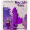 PowerBullet Naughty Nubbies Silicone USB Rechargeable Fingle Massager Purple