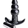 Frisky Bubbling Noir Ribbed Anal Plug