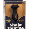Naughty Bit Shake Your Ass Petite Vibrating Silicone Butt Plug USB Rechargeable Waterproof Black 4.25 Inches